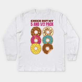 Funny six pack donuts Kids Long Sleeve T-Shirt